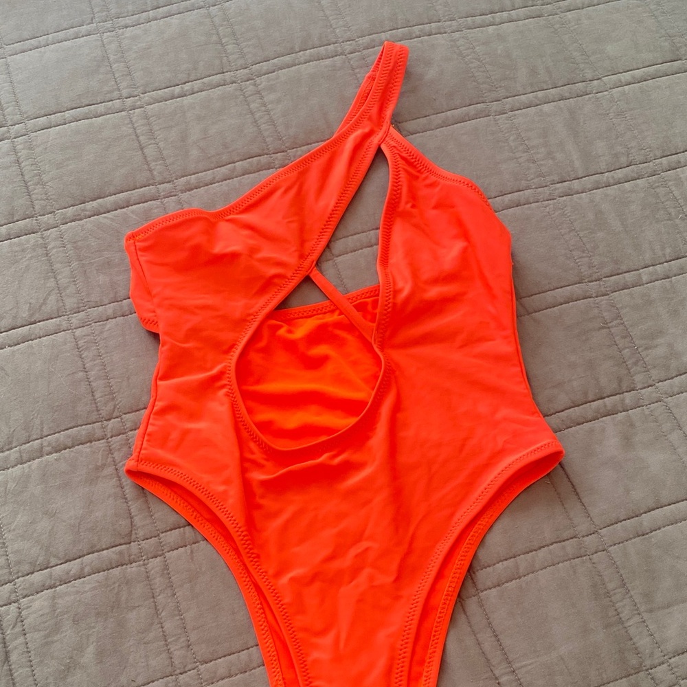 Vibrant Orange One Piece Swimsuit